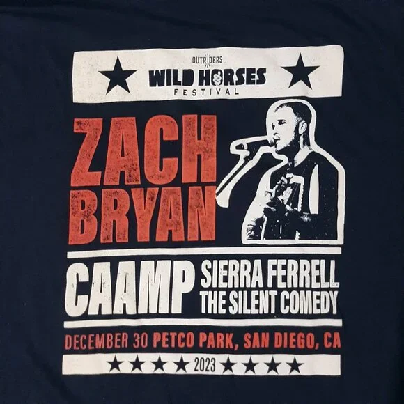 Zach Bryan Official 2024 Tour Merch Whiskey Unisex XXLarge Black 2XL Tshirt NWOT - Picture 5 of 6